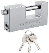 HLV - Cr-Plated Rectangular Iron Padlock (Vane Key)