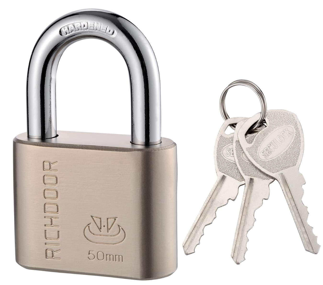 YJN - Nickle Round Side Iron Padlock
